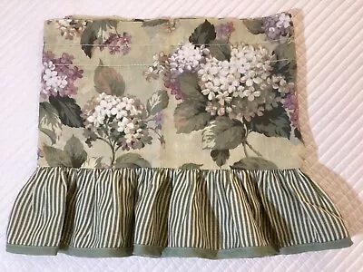 Martha Stewart Everyday Hydrangea Floral Stripe Valance EUC Quantities AVAILABLE • $27.89