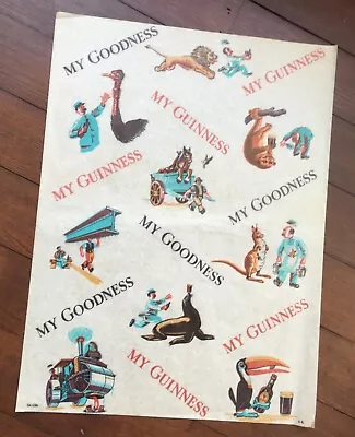 £14.99 • Buy Very Rare1950s Vintage, Original Guinness 'My Goodness' Wrapping Paper