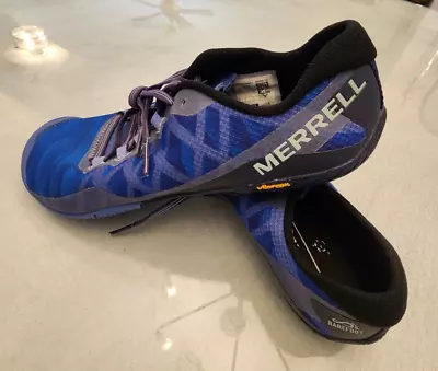 Merrell Womens Vapor Glove 3 Running Shoes Size 9 Baja Blue Barefoot • $32