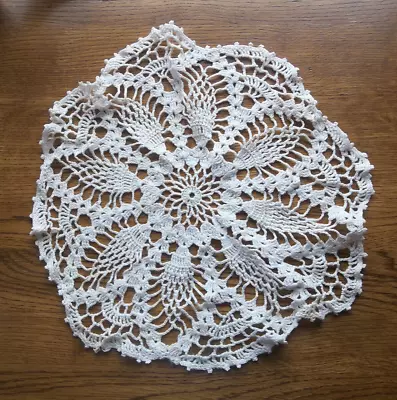 Vintage Crocheted Round Doily White • $1