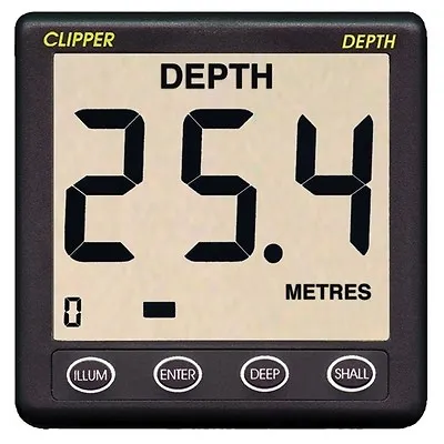 NASA Clipper Sonar Depth Gauge With Transmitter Installation/Breakthrough Boat Yacht Sail • £166.29