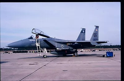208-10 ORIGINAL K64 AIRCRAFT SLIDE: USAF McDD F-15C Eagle 85-0119/EG • $5