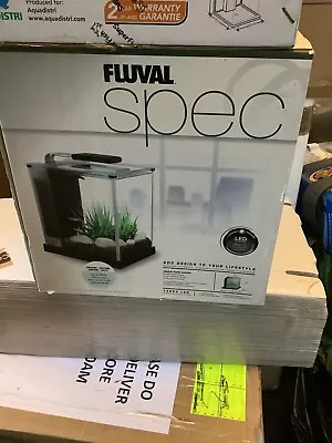 Fluval Spec 10 L - White Desktop Glass Aquarium LED High Output Light • £80