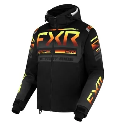 FXR Mens RRX Snowmobile Jacket Waterproof Thermal Winter Black/Charcoal/Inferno • $175
