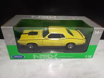 Welly Nex 1970 Mercury Cougar Eliminator 1:18 Yellow Black Banded In Sealed Box • $79.95