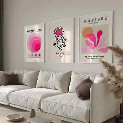 £23.99 • Buy Matisse Keith Haring Bauhaus Wall Vintage Art Home Print Picture 3 Set A4 A3