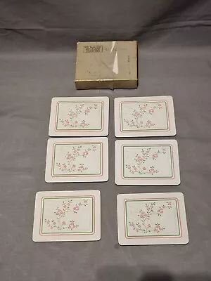 Vintage Mallod  Melamine Small Tea Coasters X6 Floral Design • £6