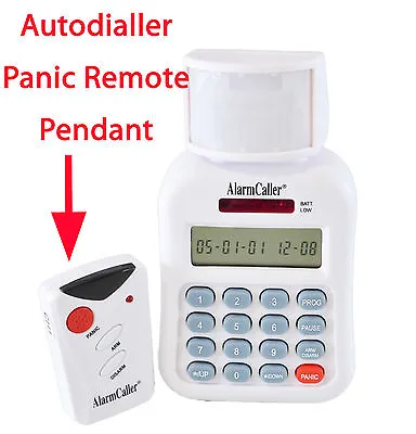 £16.99 • Buy Panic Distress Intruder Alarm Remote Pendant PIR Be Safe & Secure Auto Dialling