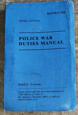 £5 • Buy Police War Duties Manual. 1965 HMSO Booklet