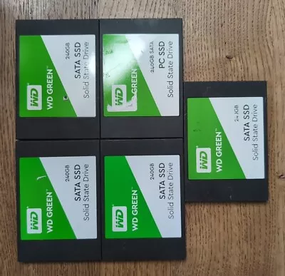 5 X 240GB WD Western Digital 2.5  SATA SSD  Green • £52