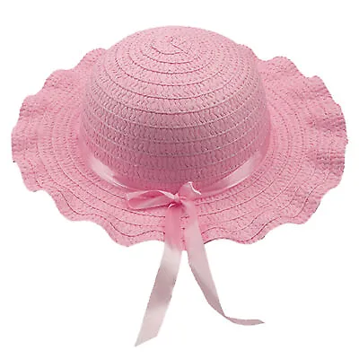Easter Woven Bonnet Arts And Crafts - Summer Hat - Pink With Ribbon • £3.98
