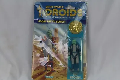 Vintage Droids Tig Fromm Star Wars Figure Kenner 1985 W/ Coin Clear Bubble NOS • $1100