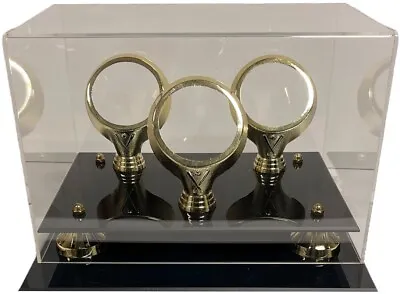 Baseball 3-Ball Gold Ring Display Case • $64.95