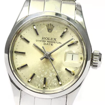 ROLEX Oyster Perpetual Date 6516 Cal.1161 Silver Dial Automatic Ladies_750431 • $2581.06