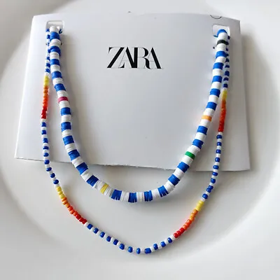 2pcs 16 +20  Zara Handmade Bead Collar Necklace Gift Vintage Women Party Jewelry • $12.99