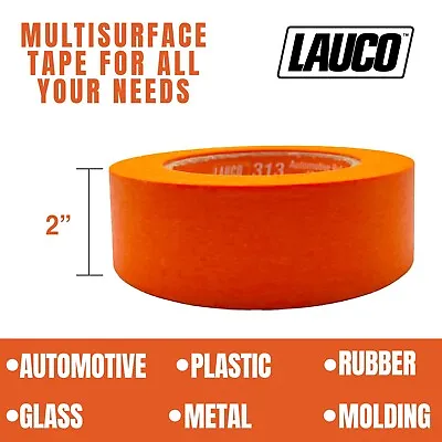 LAUCO Orange Automotive Refinishing Masking Tape Moisture UV And Heat Resistant • $45.88