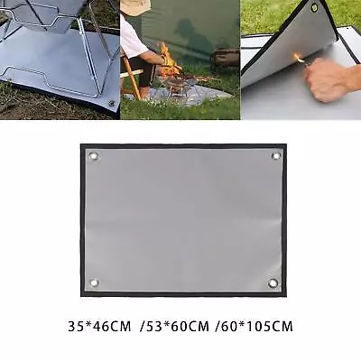 Outdoor Fireproof Blanket Camping Fire Heat Insulation Protector Grill • £12.01