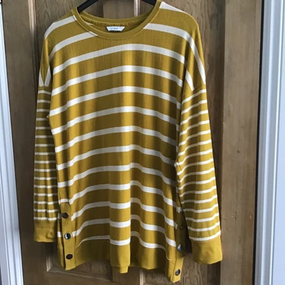 £3.99 • Buy Next Stripe Top Ladies Size 18 Mustard Cream