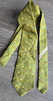 Salvatore Ferragamo Men’s Tie GREEN Teddy Bear Made In Italy 100 % Silk • $15