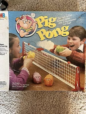 PIG PONG Tabletop Puff Ball Game - 1986 Milton Bradley • $30