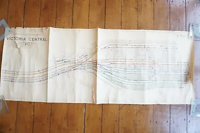C1968 Victoria Central Signalling Signal Box Railway Plan Diagram Map • £39.99