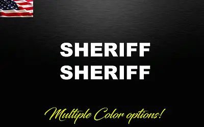 SHERIFF GUN RIFLE PISTOL Decal Sticker 2X Decals Stickers K9 Law Enforcement • $7.99