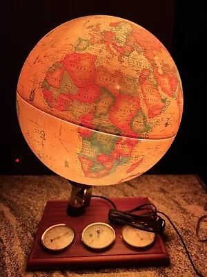Vintage  Light Up Globe   1980s Glow Scan-Globe Weather Station Made In Denmark • $74.99