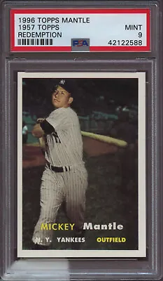 1996 Topps Mickey Mantle Redemption 1957 PSA 9 Mint • $299.99
