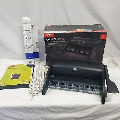 GBC CombBind 100 A4 Binding Machine With Combs And Binding Covers Boxed. • £39.99