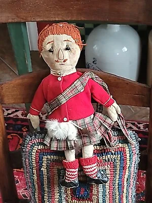 Antique Gruelle Story Doll Uncle Clem Handmade 1920s Volland Style RARE 13  1/2  • $800