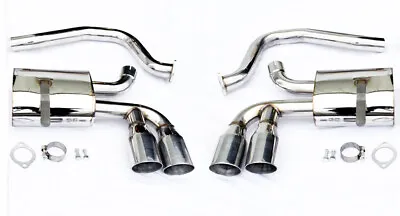 $349.99 • Buy Quad 4  Stainless Tips Catback Exhaust Mufflers For Chevy Corvette C5 1997-2004