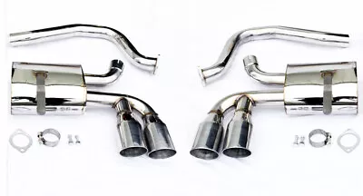 Quad 4  Stainless Tips Catback Exhaust Mufflers For Chevy Corvette C5 1997-2004 • $309.99