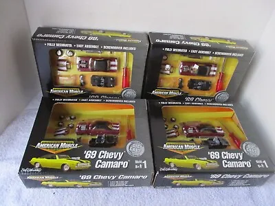 Lot Of 4 American Muscle Diecast 1/64 Model Cars ~ ''69 Chevy Camaro • $12.99