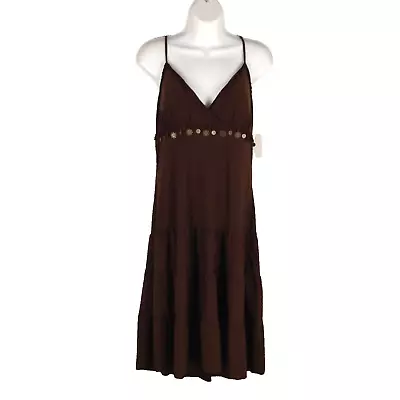 $59 B Smart Womens Embellished Knee Length Knit Dress Size 16 Stretch Brown • $11.50