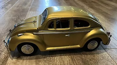 Vintage Rare Gold VW Volkswagen Beetle Bug Music Box Scotch Whiskey Decanter • $325