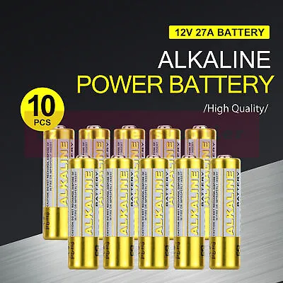 10x OZ 27A 12V MN27 LR27 A27 L828 V27GA Alkaline Battery Garage Car Remote Alarm • $5.45