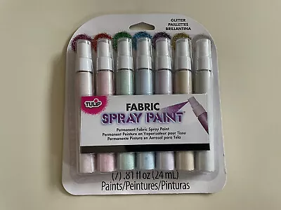 Tulip Glitter Metallic Fabric Spray Paints Pack Of 7 Arts & Crafts Clothes • £9.99