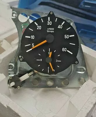 MERCEDES W123 TACHOMETER WITH CLOCK NEW NOS NO. Code A002 542 76 16 STILL IN IT • $699