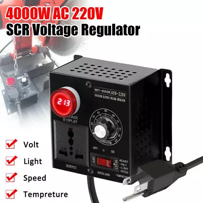 4000W Electric Motor Variable Speed Controller Router Fan Dimmer Volt Regulator • $28.99