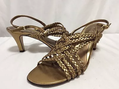 Women’s Michelle D SandalsPumps  Size 8  Metallic Gold Bridal ........LS • $19.99