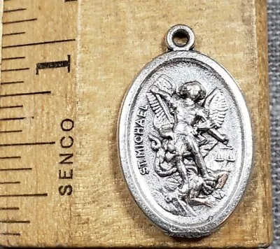 Vintage Pendant Medal St Michael The Archangel Christian H63 • $8.50