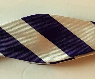 Bow Tie Men PURPLE WHITE Striped SELF TIE Bowtie • $14.99