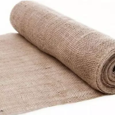 Hessian Jute Fabric Roll Frost Protection Builders Craft Slight Imperfect Stain • £1.99