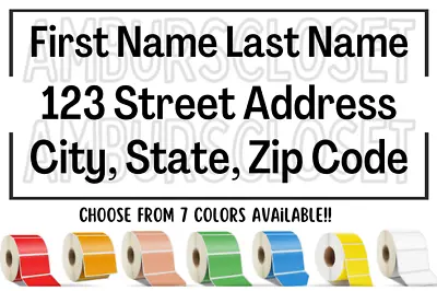 50 Return Address Mailing Labels Waterproof 2.25 ×1.25 Envelope Seals Stickers • $2.50