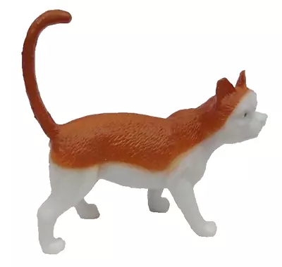 Mini Kitty Barn Cat Toy Figure Farm Animal Brown White Kitten Miniature PVC 3+ • $8