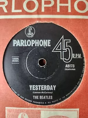 Beatles  Yesterday  1965 PARLOPHONE Oz 7  45rpm • $12.95