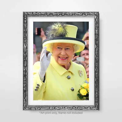 The Queen Elizabeth II Memorial Portrait Art Print Poster 1926 2022 RIP Unframed • £14.99