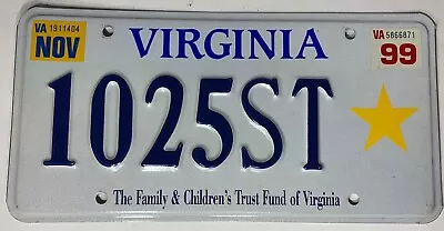 Virginia License Plate - Family & Children’s Trust Fund Of VA - Mint Condition • $24.95