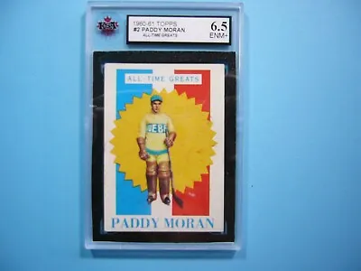 1960/61 Topps Nhl Hockey Card #2 Paddy Moran Atg Ksa 6.5 Ex/nm+ Sharp!! 60/61 • $140.99