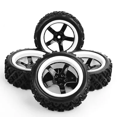 $12.59 • Buy 12mm Hex  4Pcs Rally Tyre Tires Wheel Fit HSP HPI RC 1:10 Off Road Racing Car